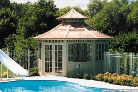 San cristobal hot tub gazebo kit 14' with stained finish in San Francisco ,California.ID number 183-